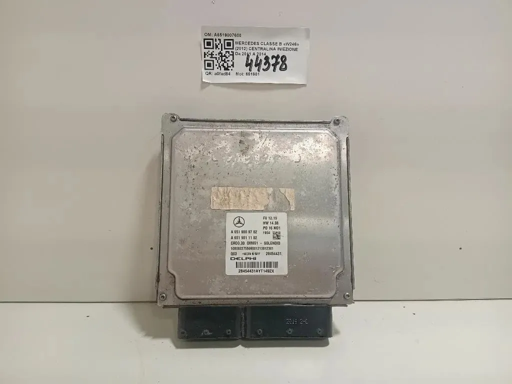 Centralina Iniezione A6519007600 Mercedes Classe B W246 2012