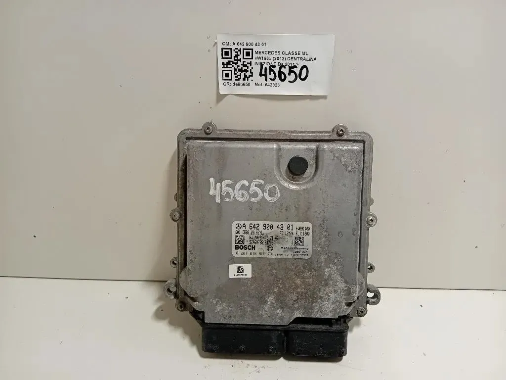 Centralina Iniezione A 642 900 43 01 A6429004301 Mercedes Classe ML W166 2012