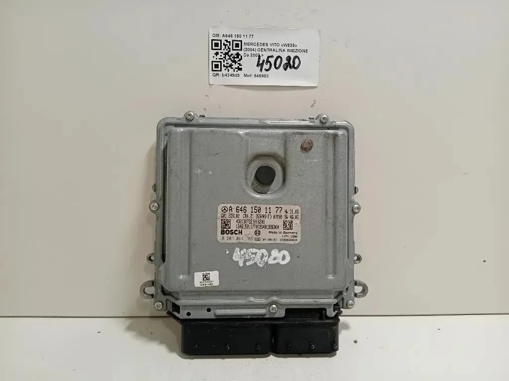 Centralina Iniezione A646 150 11 77 Mercedes VITO W639 2004