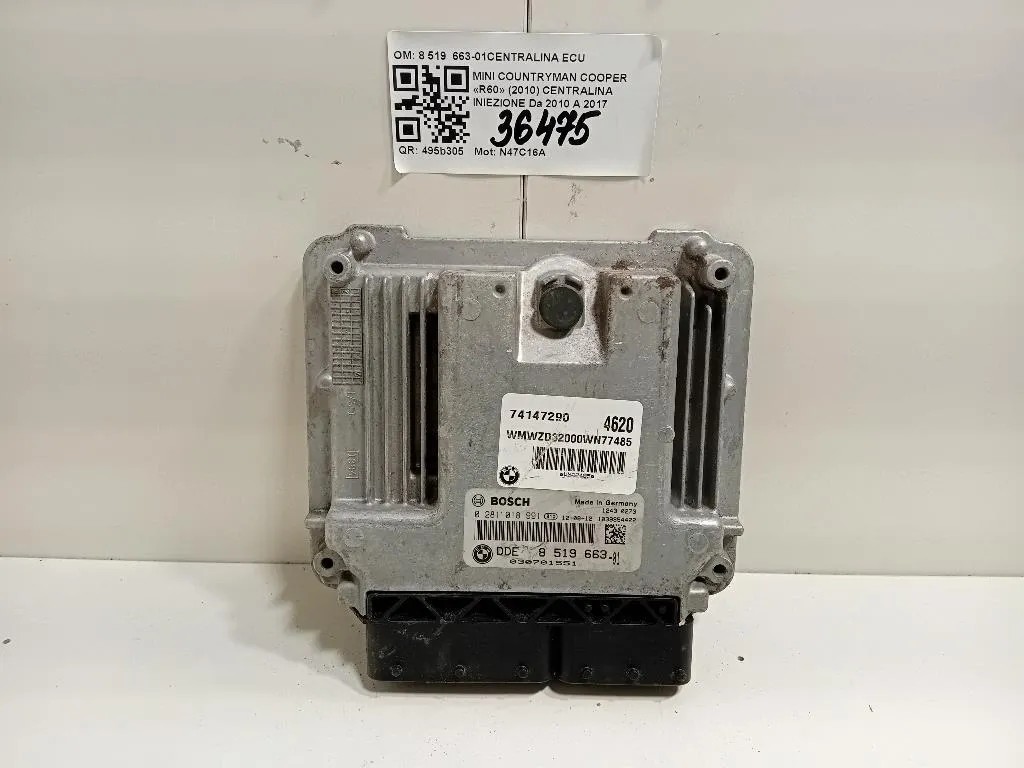 Centralina Iniezione 8 519 663-01CENTRALINA ECU Mini Countryman Cooper R60 2010