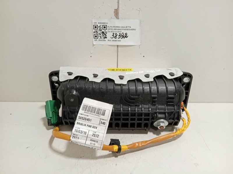 Air-bag Passeggero 505095810 Alfa Romeo Giulietta 2010