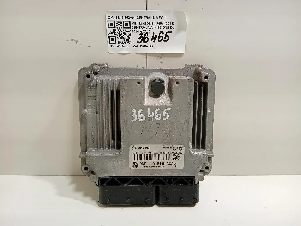 Centralina Iniezione 8 619 663+01 CENTRALINA ECU Mini MINI ONE F55 2014