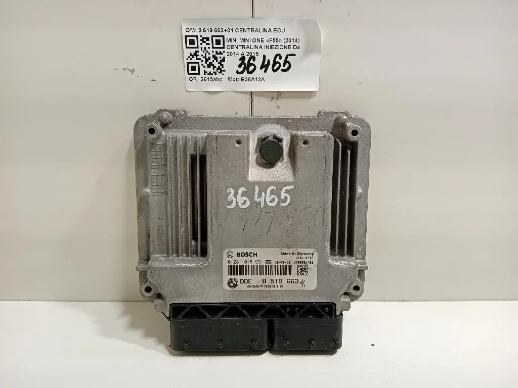 Centralina Iniezione 8 619 663+01 CENTRALINA ECU Mini MINI ONE F55 2014