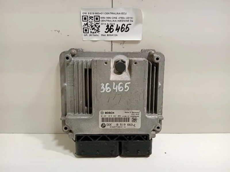 Centralina Iniezione 8 619 663+01 CENTRALINA ECU Mini MINI ONE F55 2014