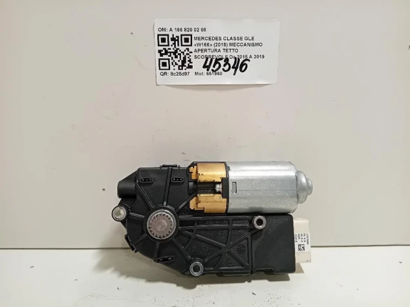 Meccanismo Apertura Tetto Scorrevole A 166 820 02 08 Mercedes Classe GLE W166 2015