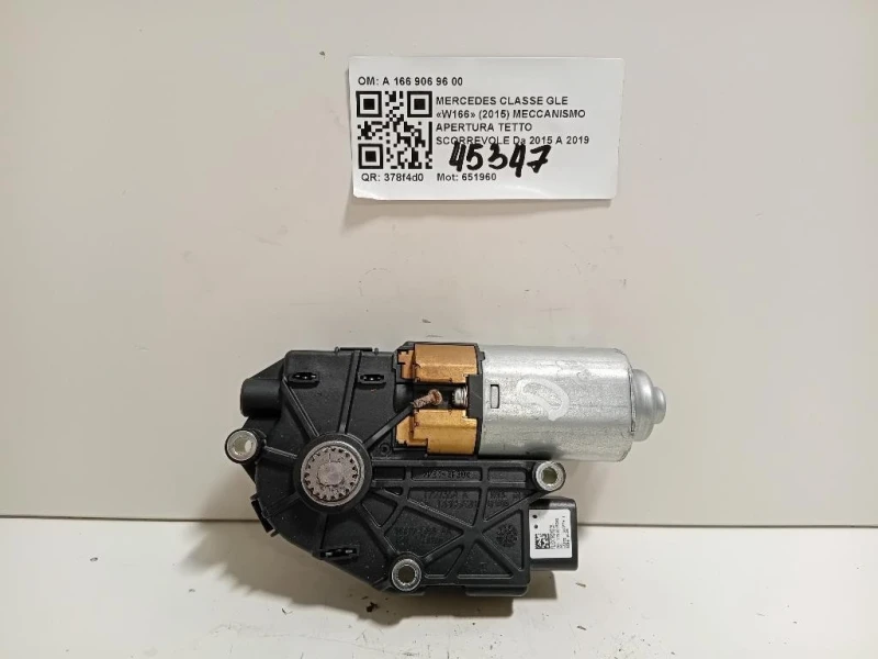 Meccanismo Apertura Tetto Scorrevole A 166 906 96 00 Mercedes Classe GLE W166 2015