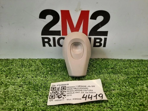 Meccanismo Regolazione Cintura Sedile ANT DX 878250001R Renault Mégane III SW 2009