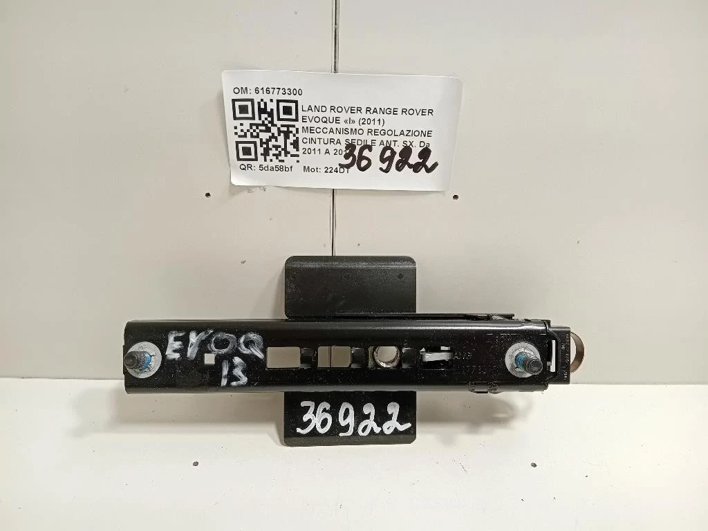 Meccanismo Regolazione Cintura Sedile ANT SX 616773300 Land Rover Range Rover Evoque I 2011