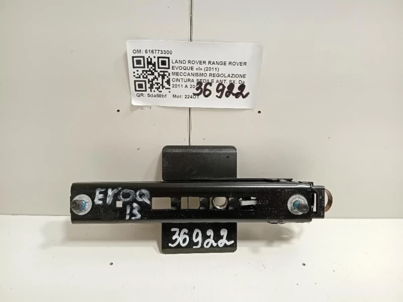 Meccanismo Regolazione Cintura Sedile ANT SX 616773300 Land Rover Range Rover Evoque I 2011