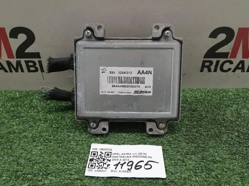 Centralina Iniezione 12647212 Opel Astra J 2010