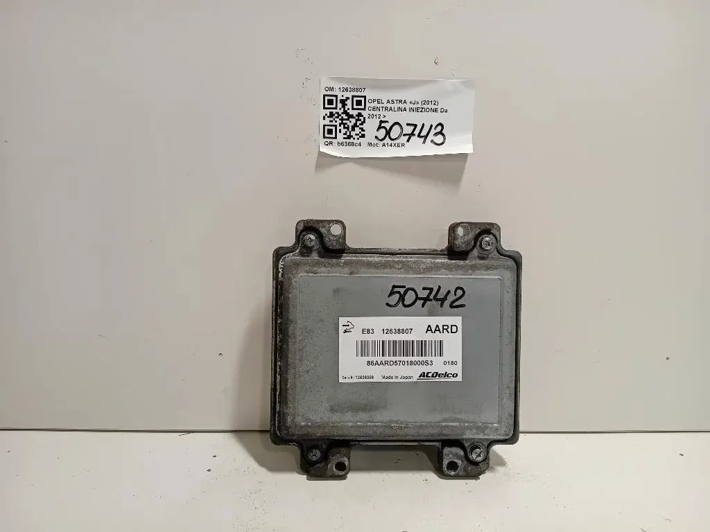 Centralina Iniezione 12638807 Opel Astra J 2012