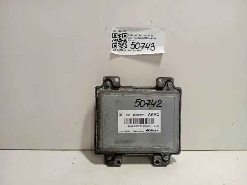 Centralina Iniezione 12638807 Opel Astra J 2012
