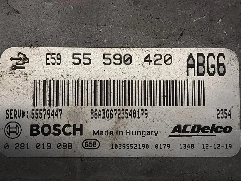 Centralina Iniezione E5955590420 Opel Astra J 2012