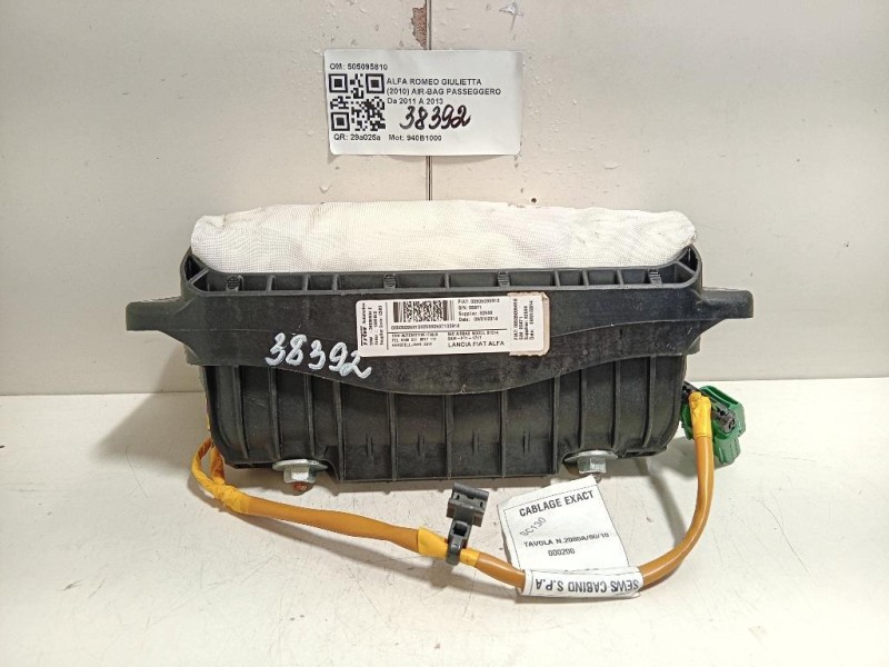 Air-bag Passeggero 505095810 Alfa Romeo Giulietta 2010