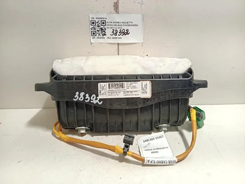 Air-bag Passeggero 505095810 Alfa Romeo Giulietta 2010