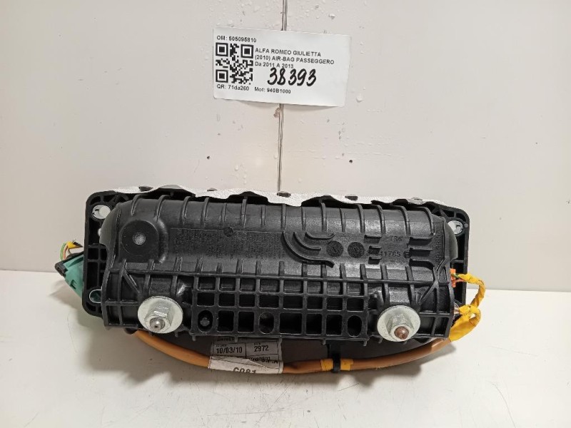 Air-bag Passeggero 505095810 Alfa Romeo Giulietta 2010