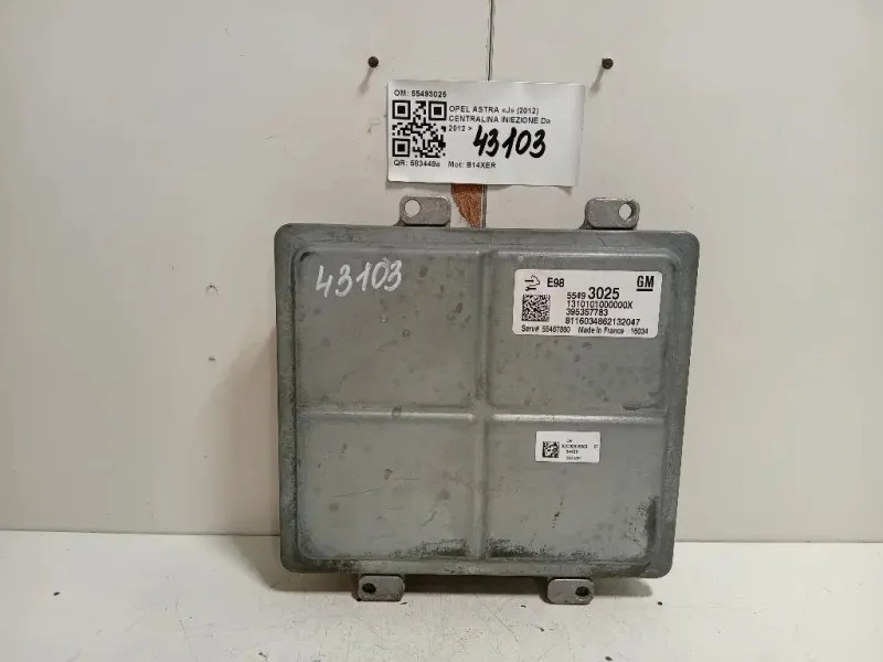 Centralina Iniezione 55493025 Opel Astra K 2019