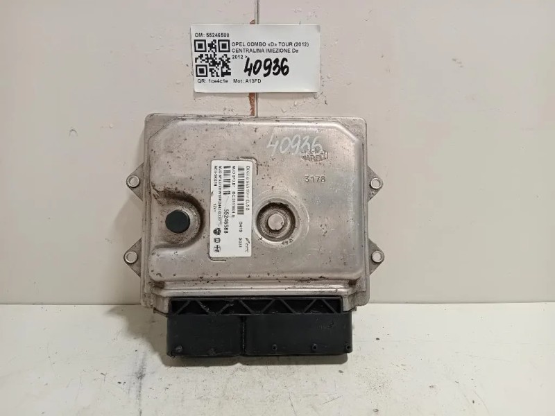 Centralina Iniezione 55246588 Opel Combo D TOUR 2012 Centralina Iniezione 55246588 Opel Combo D TOUR 2012