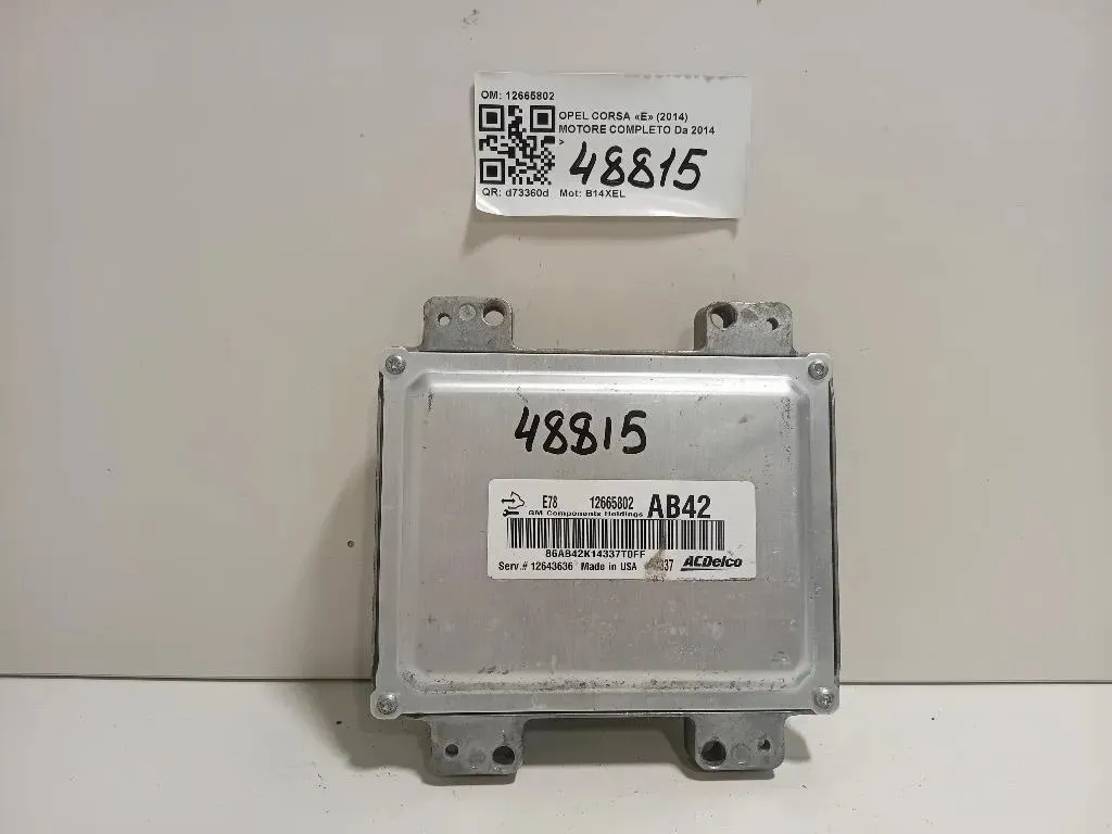 Centralina Iniezione 12665802 Opel Corsa E 2014