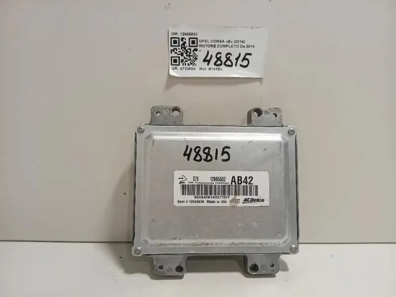 Centralina Iniezione 12665802 Opel Corsa E 2014