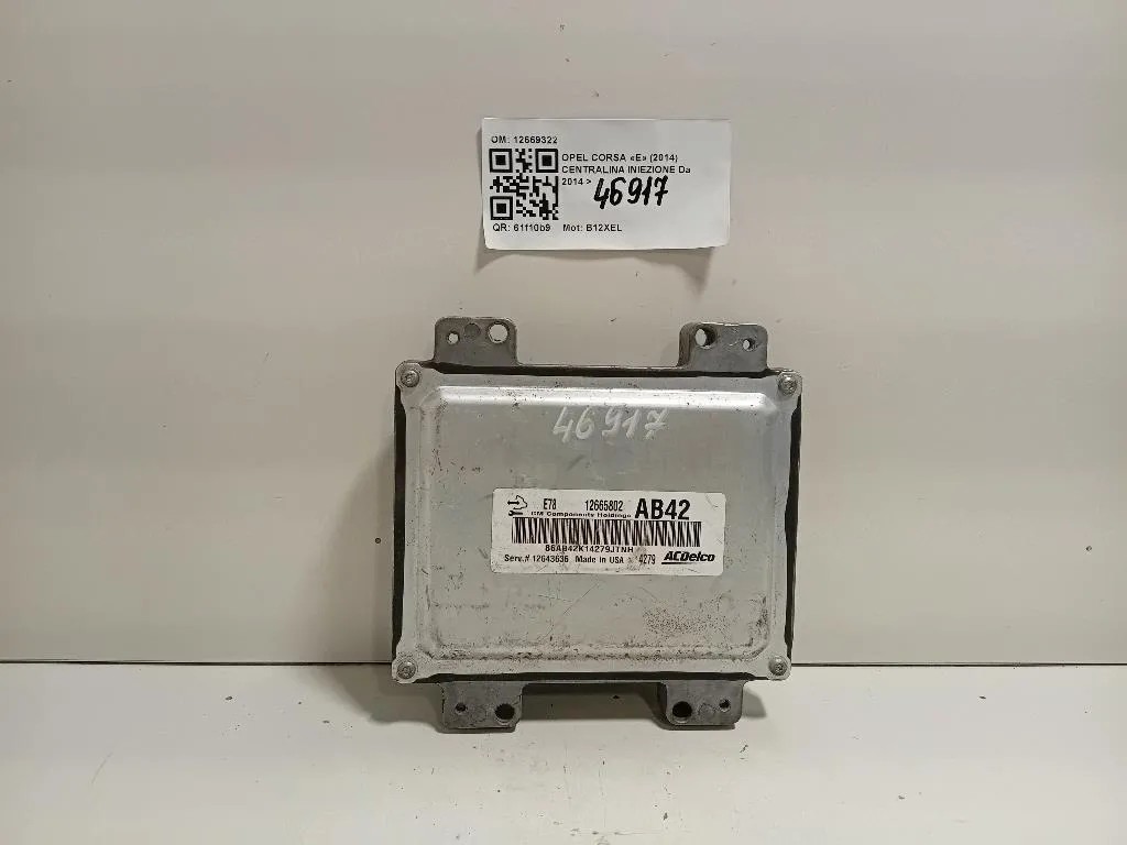 Centralina Iniezione 12669322 Opel Corsa E 2014