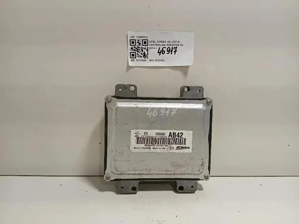 Centralina Iniezione 12669322 Opel Corsa E 2014