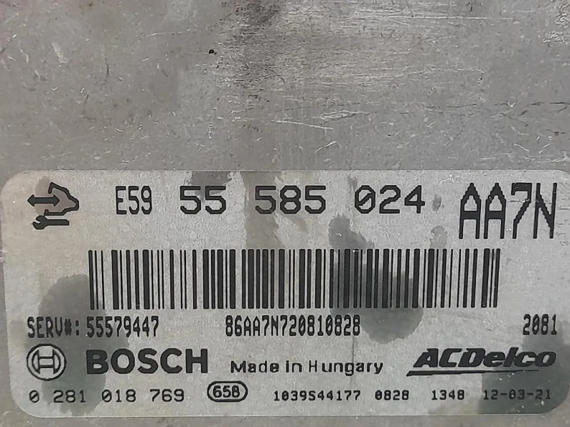 Centralina Iniezione E5955585024 Opel Insignia A 2009