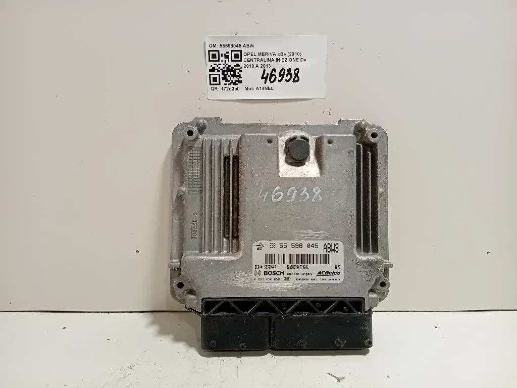 Centralina Iniezione 55598045 ABW Opel Meriva B 2010