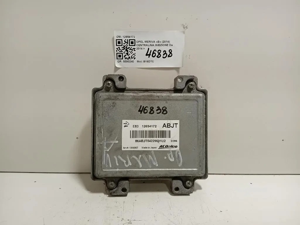 Centralina Iniezione 12654172 Opel Meriva B 2014