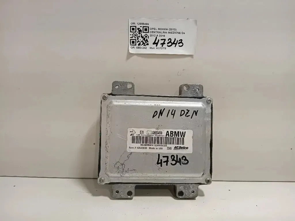 Centralina Iniezione 12655499 Opel Mokka 2013