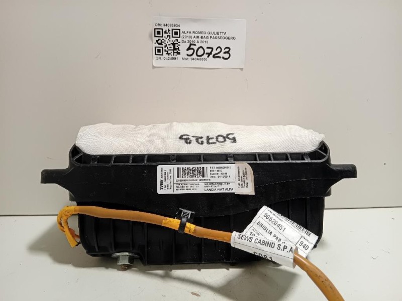 Air-bag Passeggero 34083934 Alfa Romeo Giulietta 2010