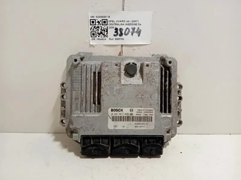 Centralina Iniezione 8200935115 0281017065 Opel Vivaro A 2007