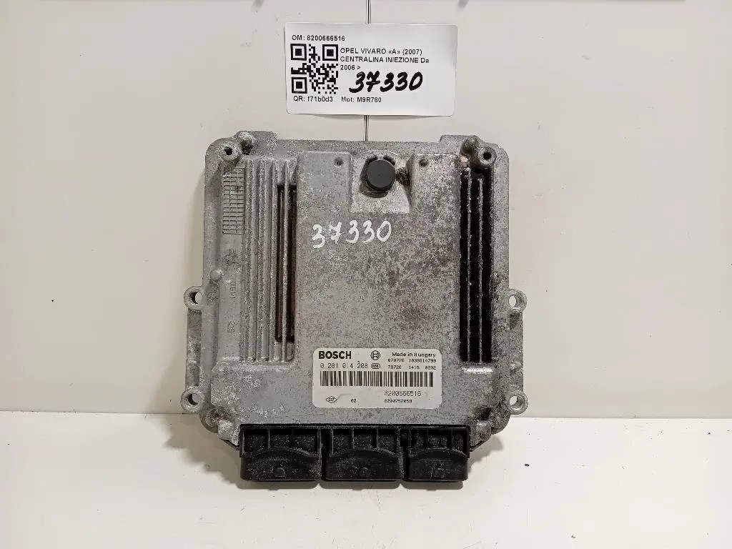 Centralina Iniezione 8200666516 Opel Vivaro A 2007