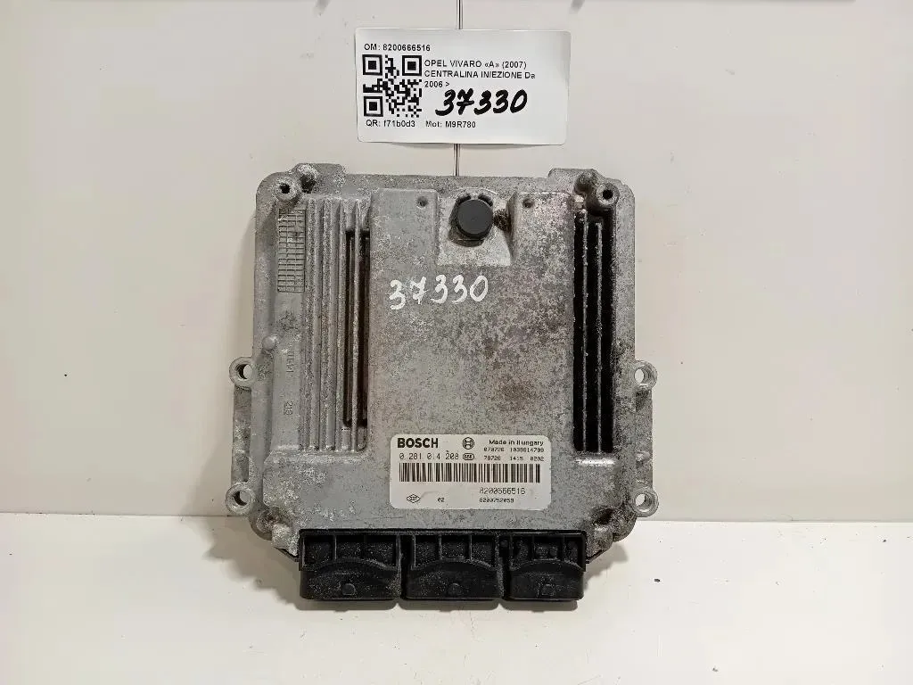 Centralina Iniezione 8200666516 Opel Vivaro A 2007