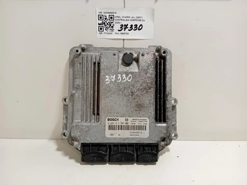 Centralina Iniezione 8200666516 Opel Vivaro A 2007