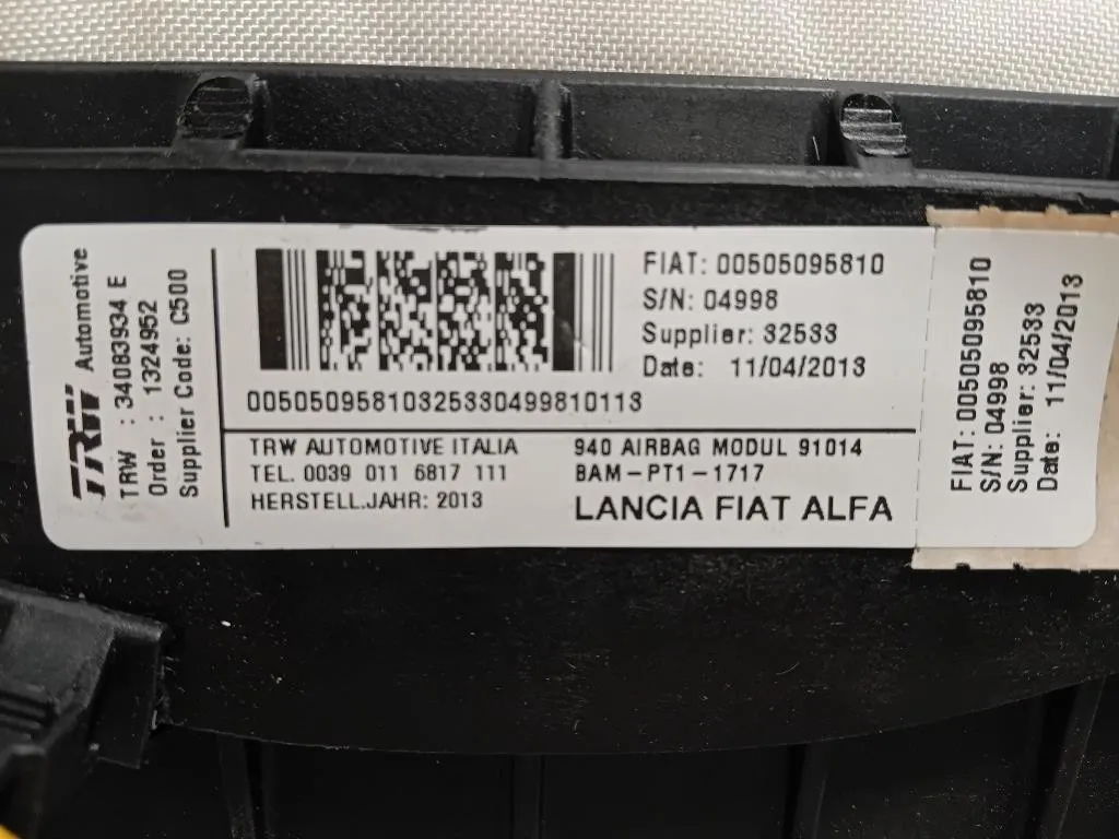 Air-bag Passeggero 00505095810 Alfa Romeo Giulietta 2010