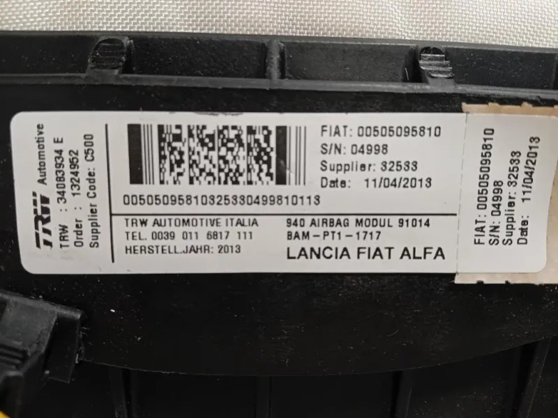 Air-bag Passeggero 00505095810 Alfa Romeo Giulietta 2010