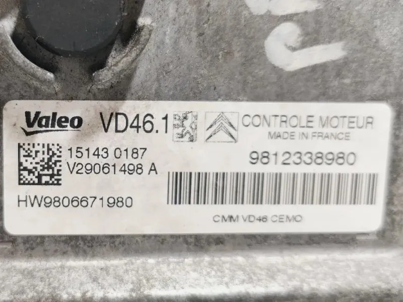 Centralina Iniezione 9812338980 Peugeot 2008 I 2013