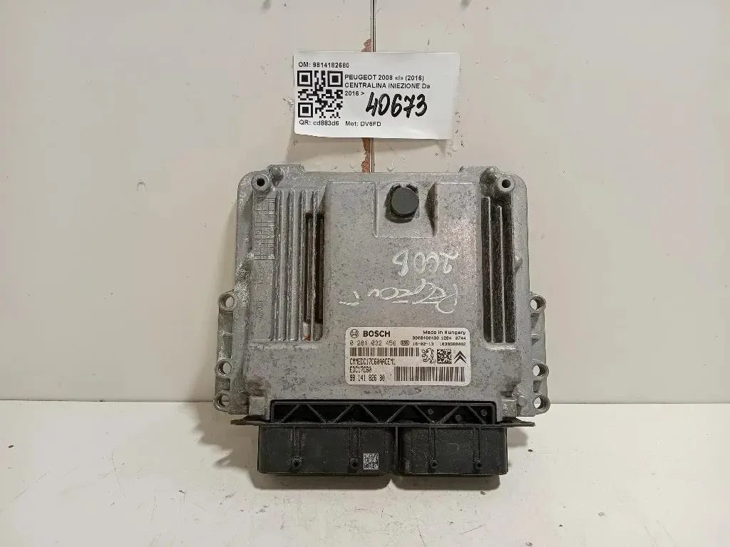 Centralina Iniezione 9814182680 Peugeot 2008 I 2016