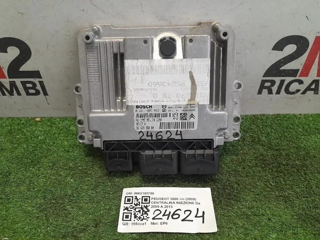 Centralina Iniezione 9663193780 Peugeot 3008 I 2009