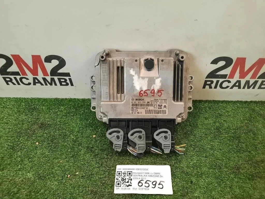 Centralina Iniezione 9666986680 0281013334 Peugeot 3008 I 2009