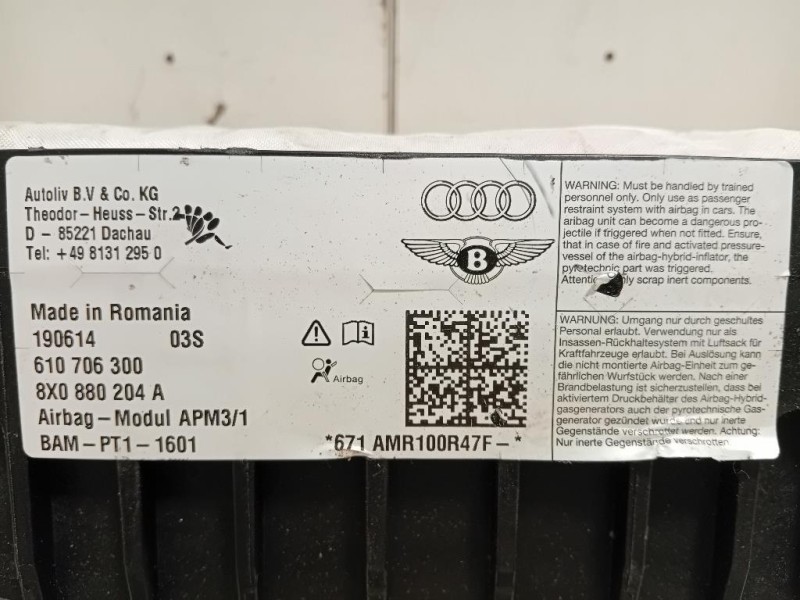 Air-bag Passeggero 8X0 880 204A Audi A1 8XA Sportback 2012