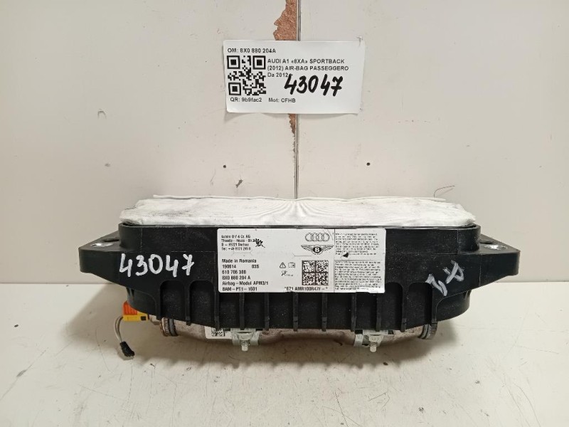 Air-bag Passeggero 8X0 880 204A Audi A1 8XA Sportback 2012