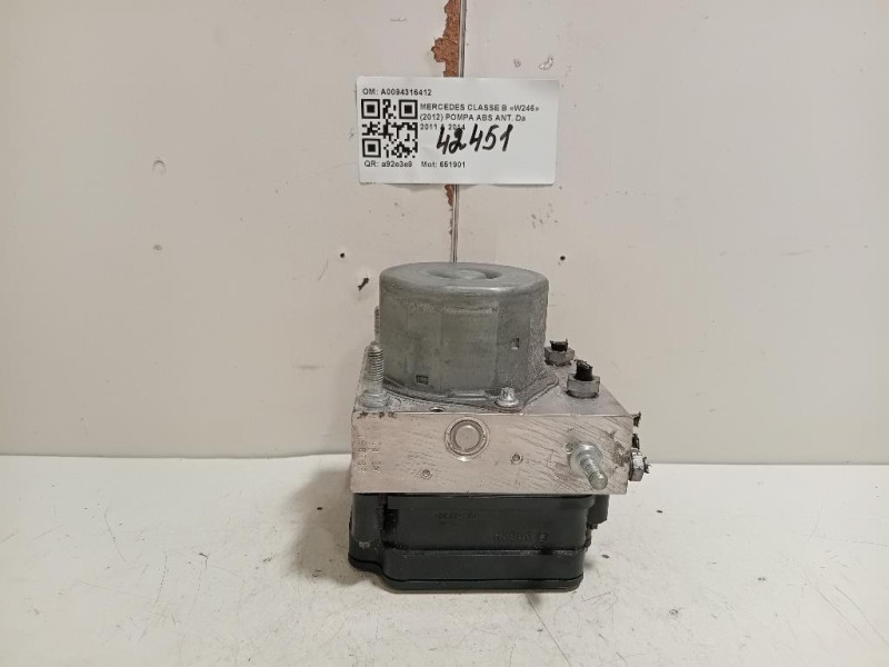 Pompa ABS ANT A0094316412 Mercedes Classe B W246 2012