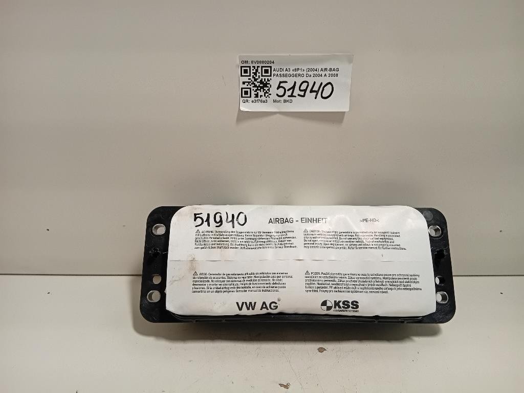 Air-bag Passeggero 8V0880204 Audi A3 8P1 2004