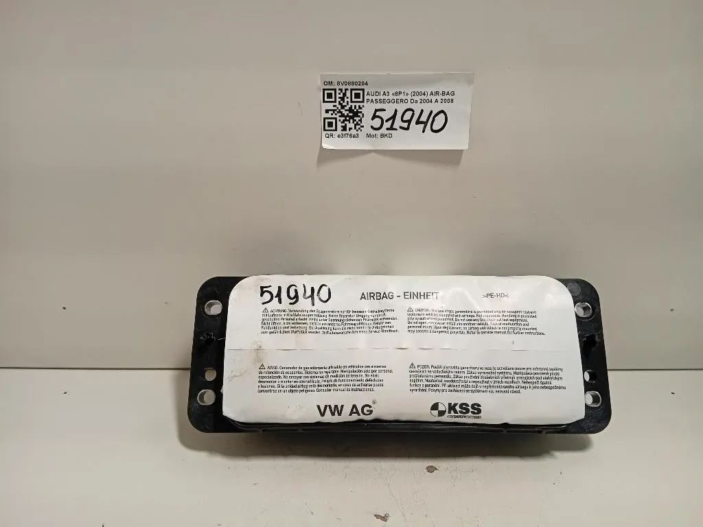 Air-bag Passeggero 8V0880204 Audi A3 8P1 2004