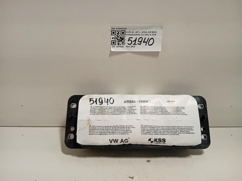 Air-bag Passeggero 8V0880204 Audi A3 8P1 2004