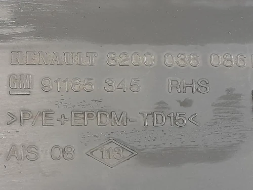 Modanatura Adesiva Porta ANT DX 91165345 Renault Trafic III 2007