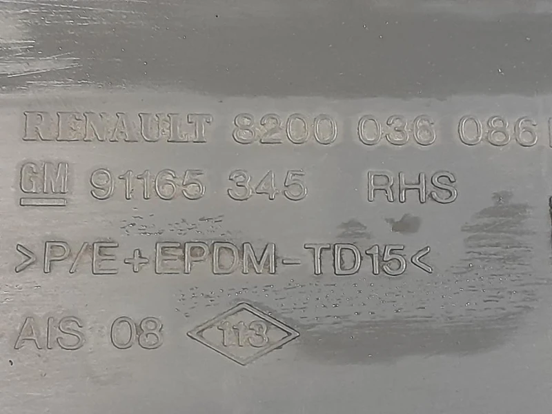 Modanatura Adesiva Porta ANT DX 91165345 Renault Trafic III 2007