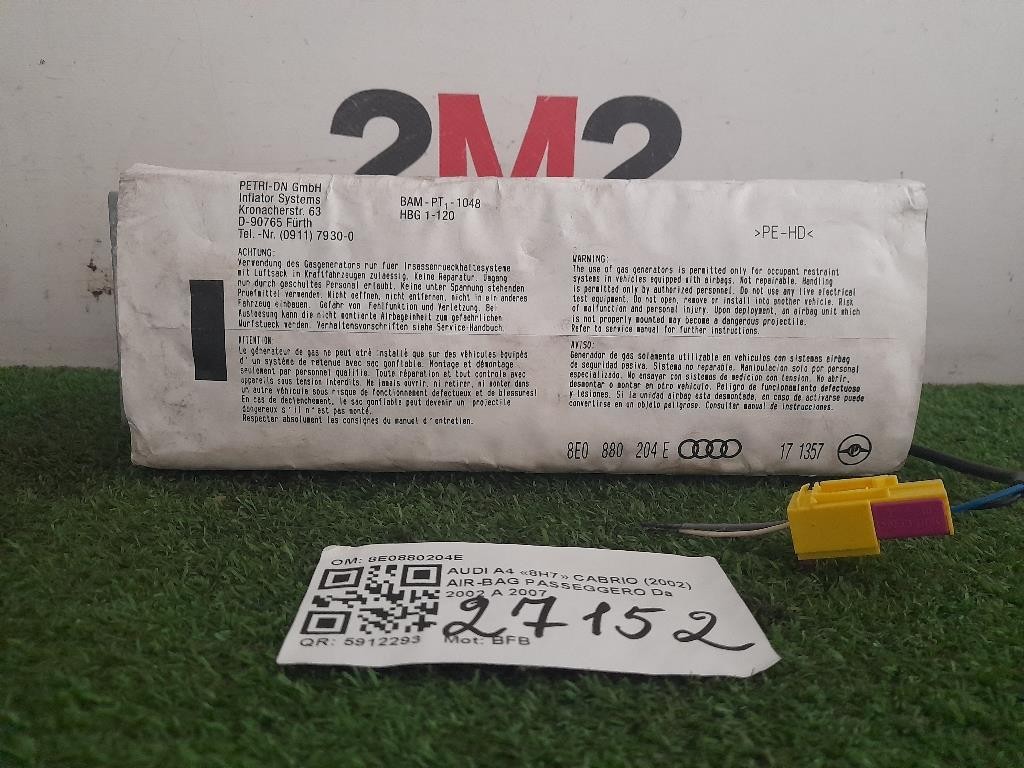 Air-bag Passeggero 8E0880204E Audi A4 8H7 Cabrio 2002